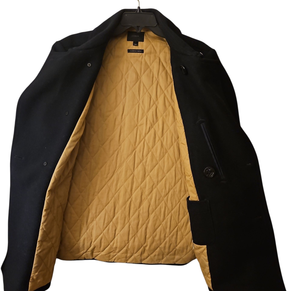 J. Crew Classic Black Pea Coat - Picture 2 of 5